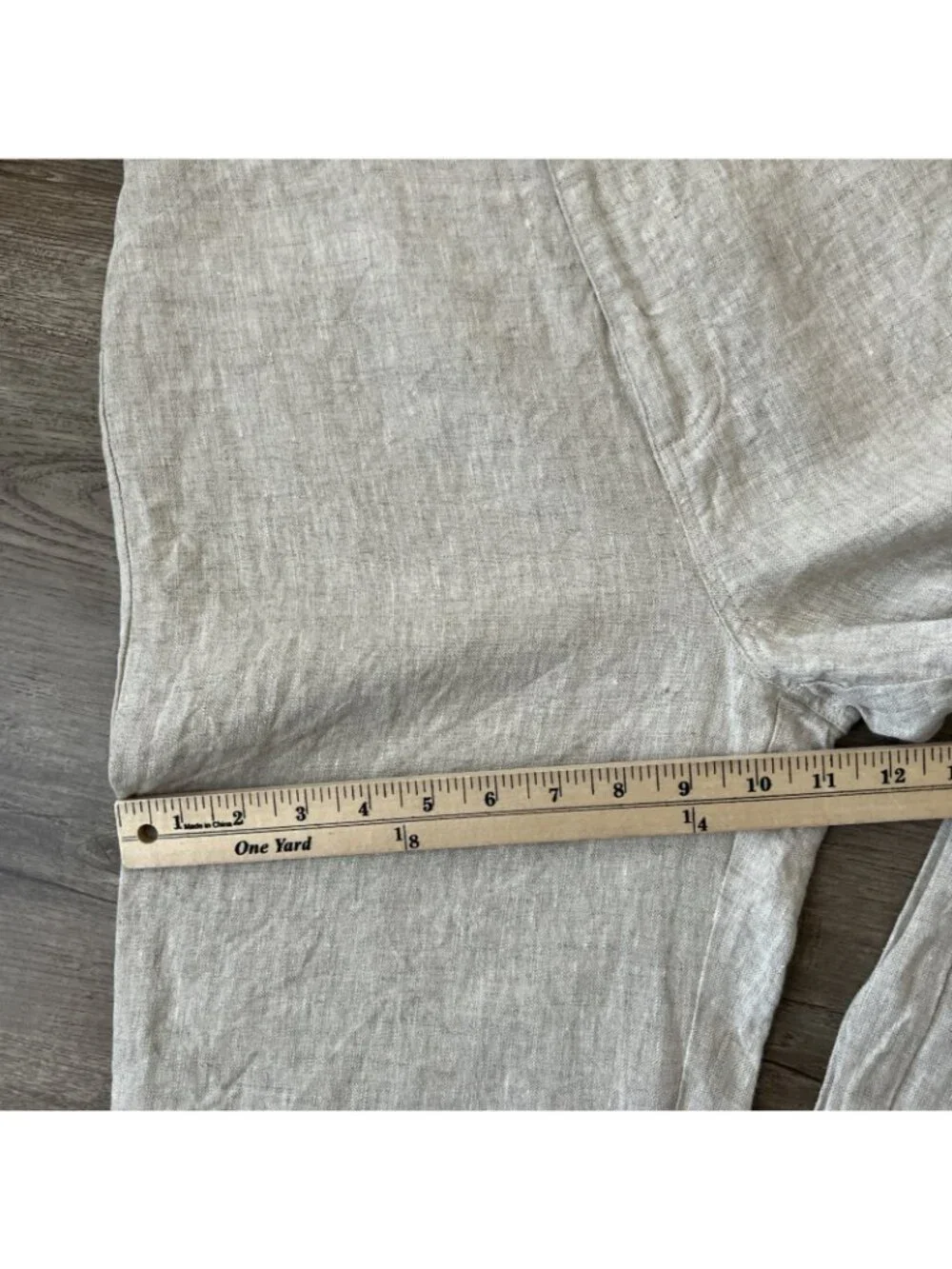Reformation Freddie Straight Leg Linen Pants Womens 4 Natural Full‎ Length
